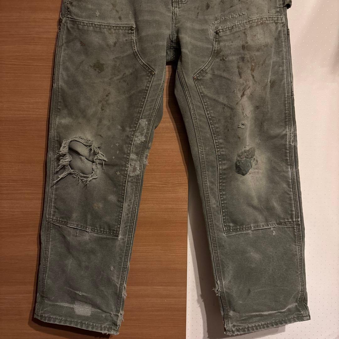 n*e様 Carhartt ダブルニー ペインターパンツ カーキ色 34×30