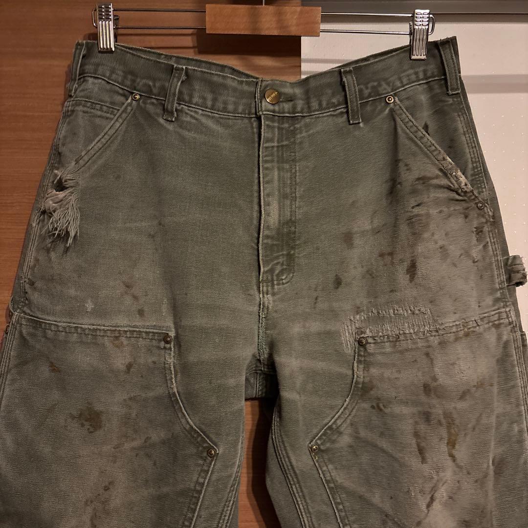n*e様 Carhartt ダブルニー ペインターパンツ カーキ色 34×30