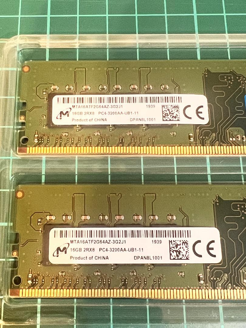 DDR4-3200 32GB Crucial製（高信頼製品）