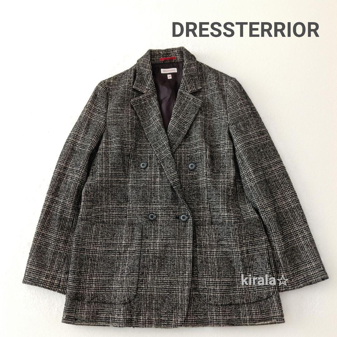 DRESSTERRIOR ループチェックダブルジャケット　ジャケット 36
