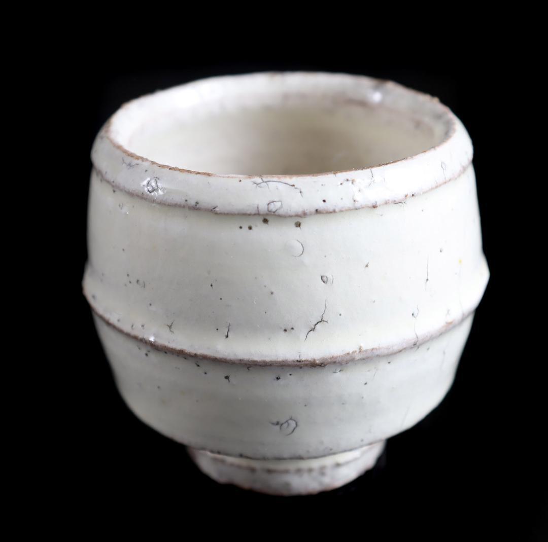 舩木研児 白釉 胴紐 ぐい呑 船木 民藝 共箱②