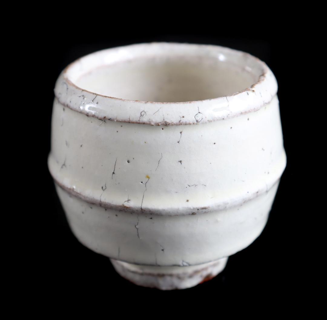 舩木研児 白釉 胴紐 ぐい呑 船木 民藝 共箱②