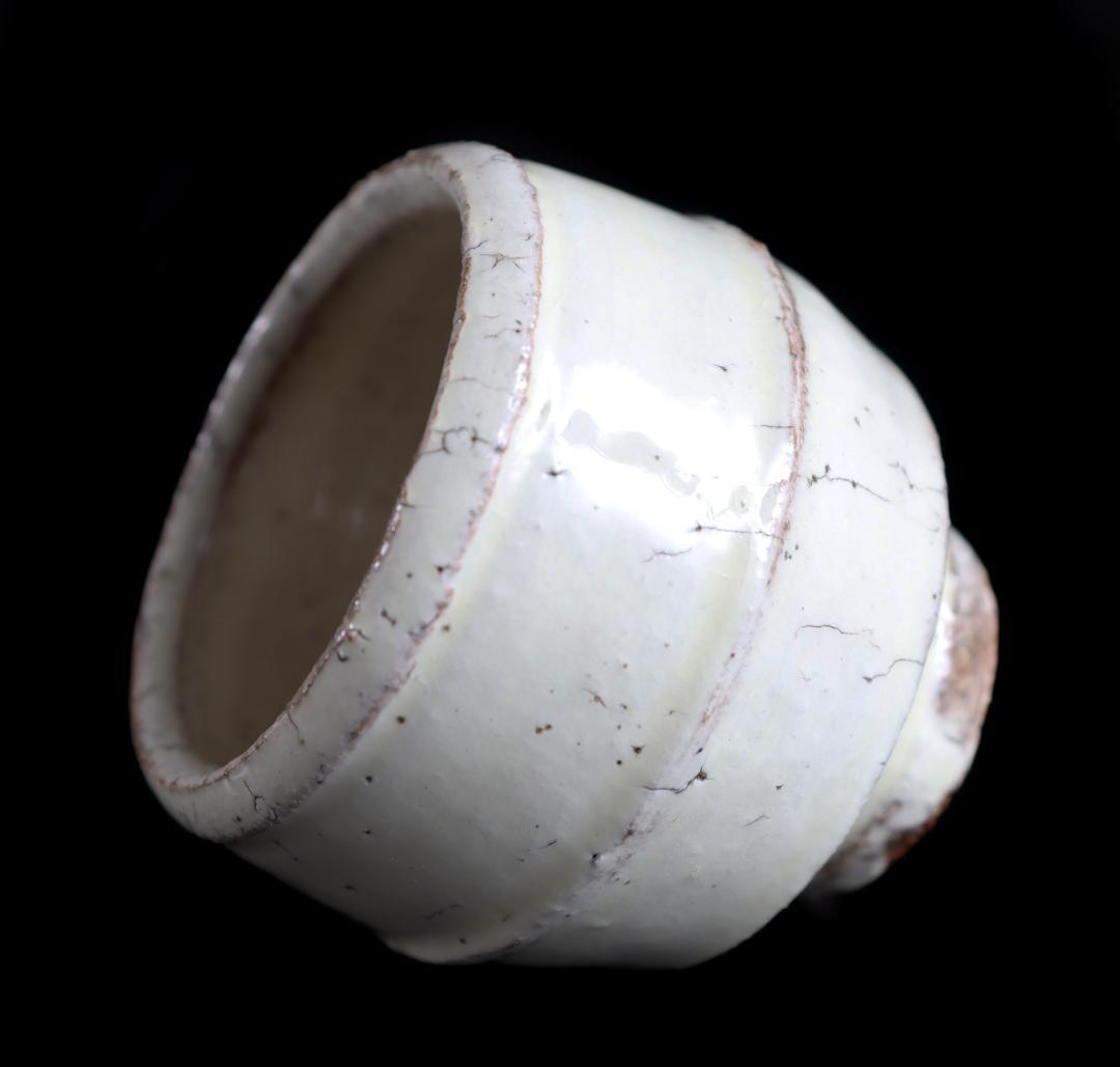 舩木研児 白釉 胴紐 ぐい呑 船木 民藝 共箱②