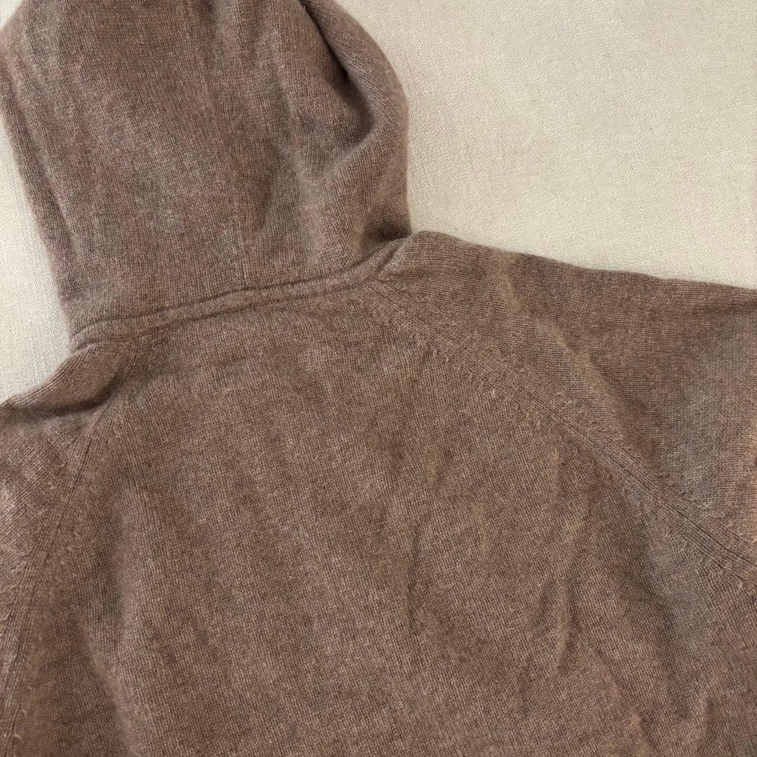 タカシマヤ｜カシミヤ100% ジップニットパーカー ブラウン