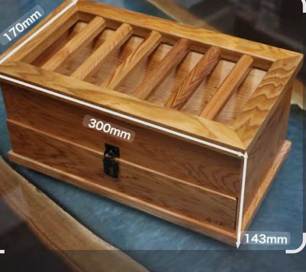 屋久杉賽銭箱木引き出し付き貯金箱通帳管理神棚金運アップ神棚小物 300mm