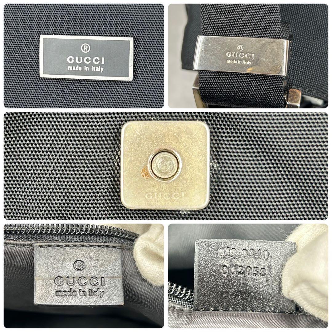 【良品】 グッチ ショルダーバッグ 2way メッセンジャーバッグ ブラック