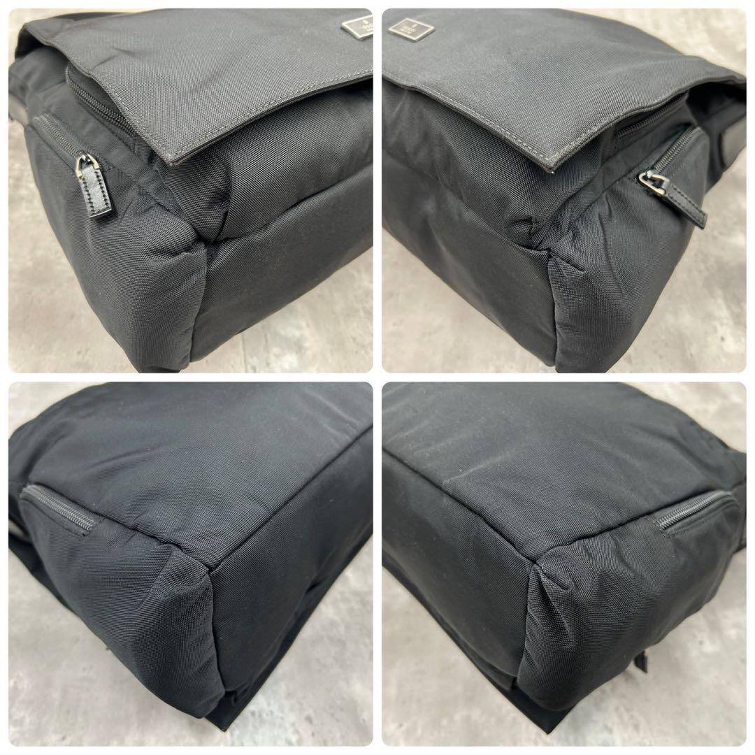 【良品】 グッチ ショルダーバッグ 2way メッセンジャーバッグ ブラック