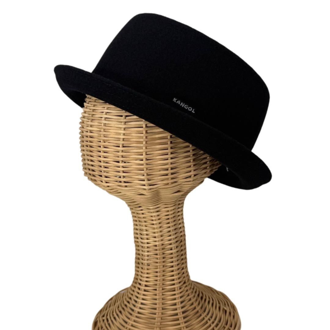 SALE⭐️KANGOL　ウール素材　ポークパイハット　Black　Lサイズ