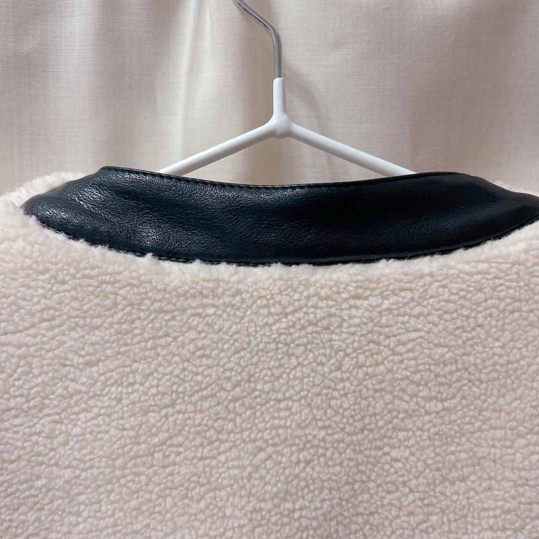 Eimee Lawバックフリルショートボアブルゾン アイボリー