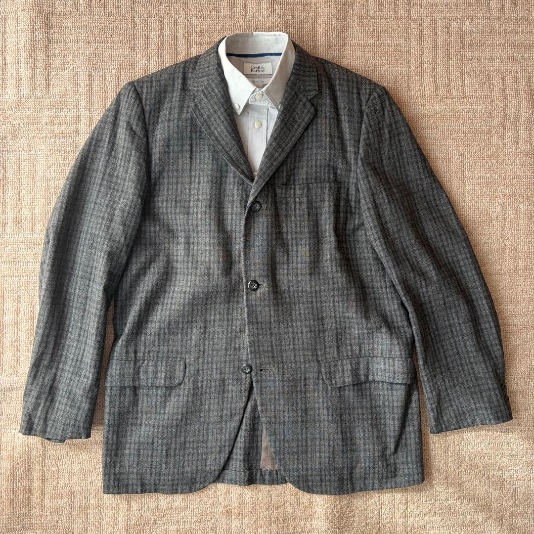 60s ヴィンテージ　テーラードジャケット　グレー