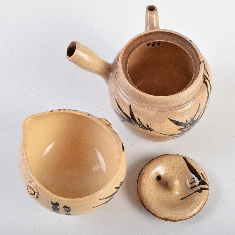 煎茶道具　田能村直入道人画　竹文　茶器揃　M　R9464