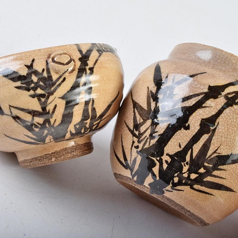 煎茶道具　田能村直入道人画　竹文　茶器揃　M　R9464