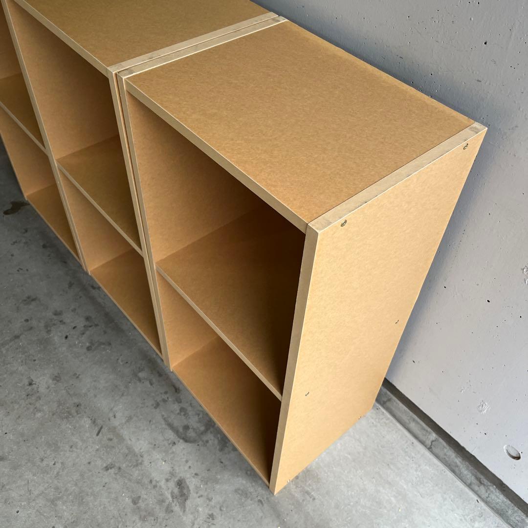 美品・廃盤希少★無印 パルプボードボックス・２段・タテヨコＡ４サイズ 3個セット