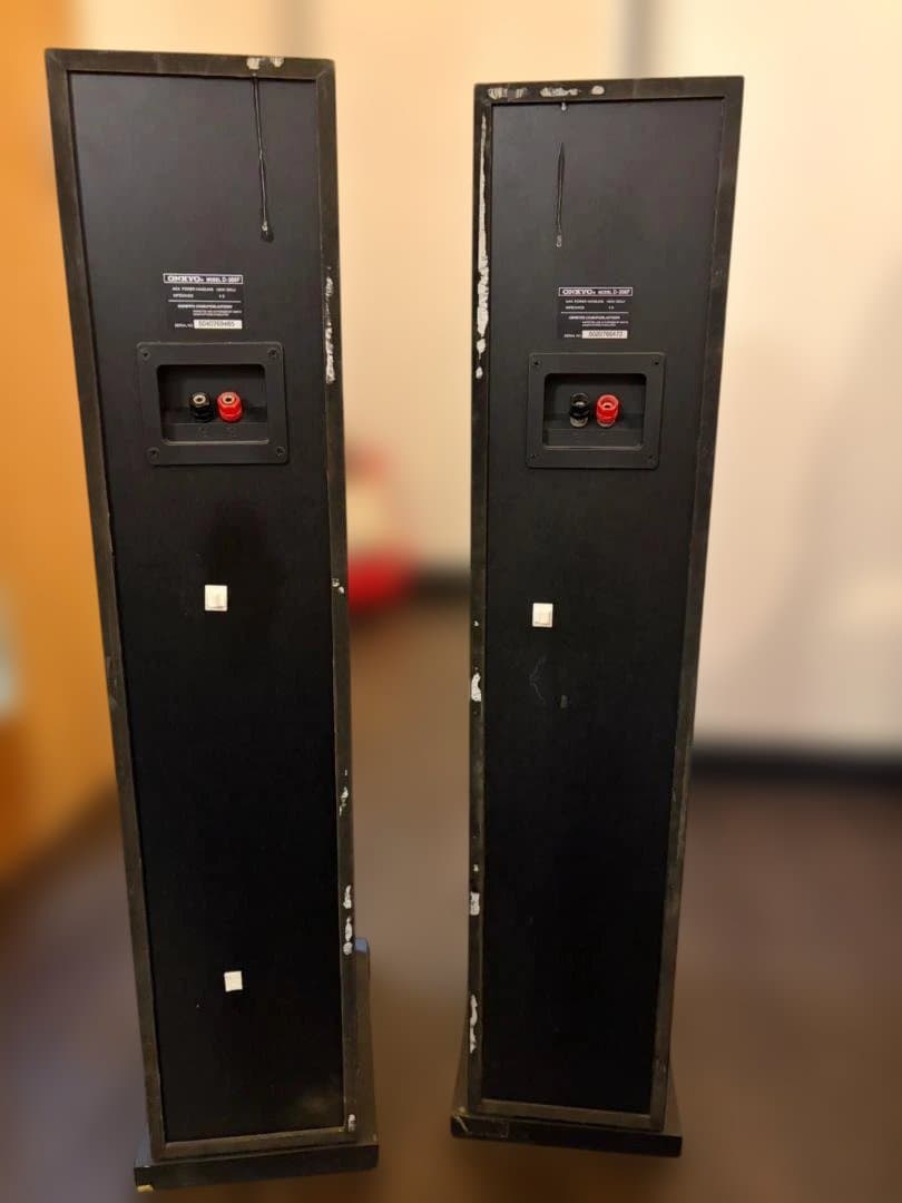 D-305F スピーカー オンキョー 高音質 ペア 木目 ウッド