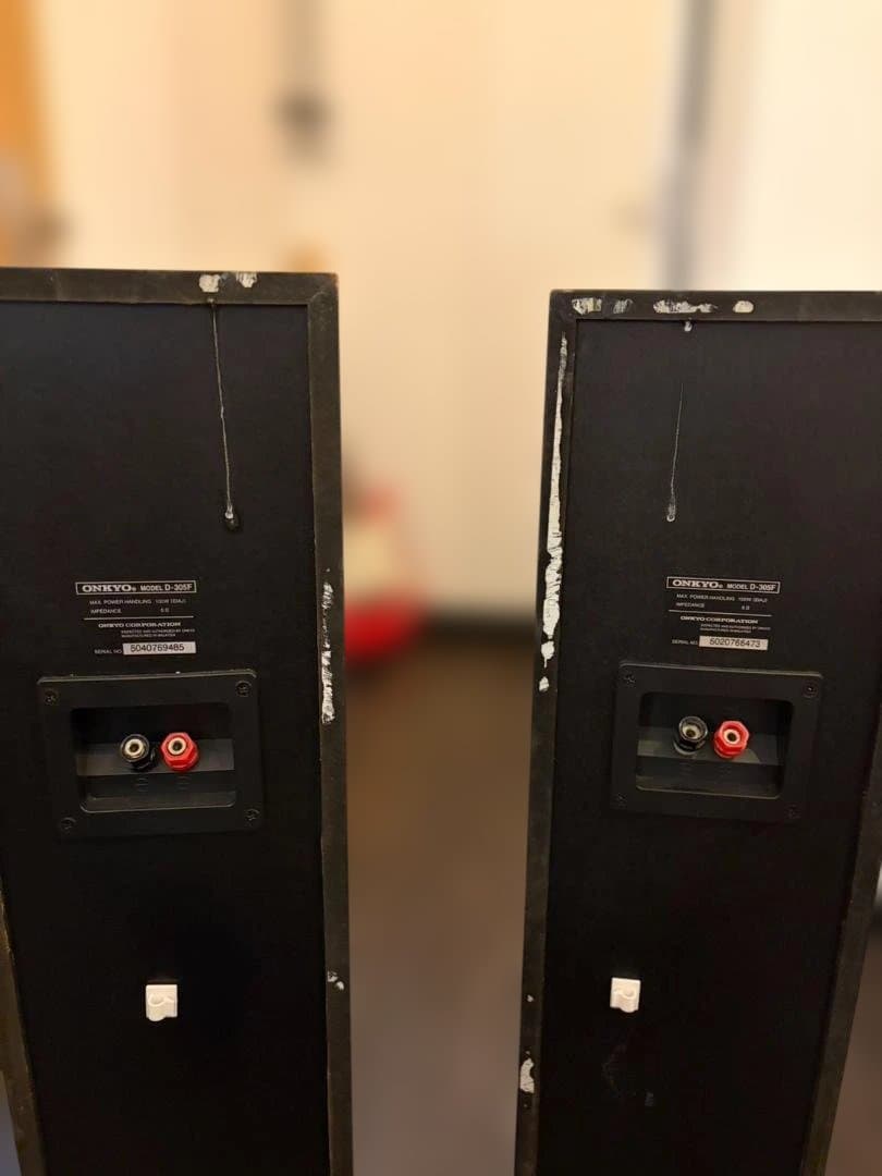 D-305F スピーカー オンキョー 高音質 ペア 木目 ウッド