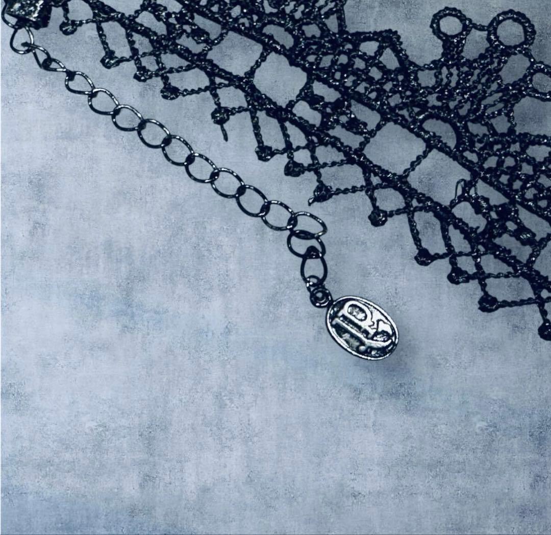 ト*リ様 ★1点物★ジャンポールゴルチエ★スカル7クロスレースチョーカーネックレ