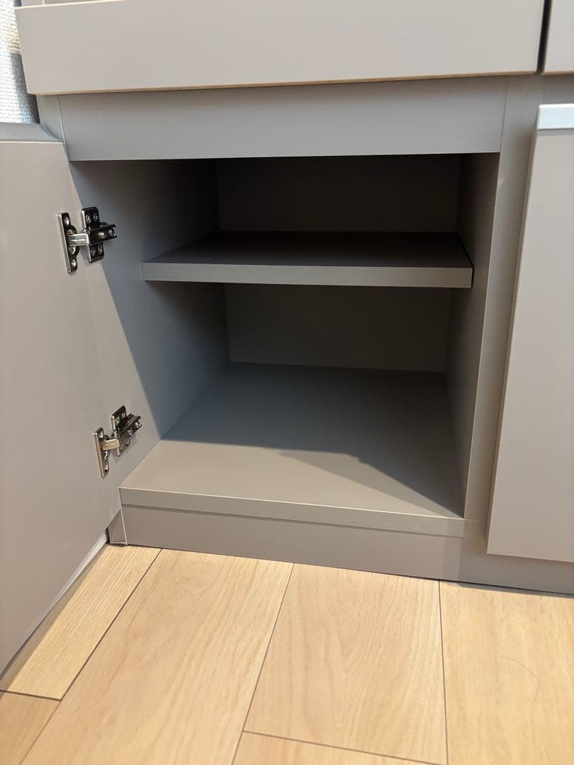 美品✨ キッチンカウンター 食器棚　キッチン収納　グレージュ　120cm 送料込