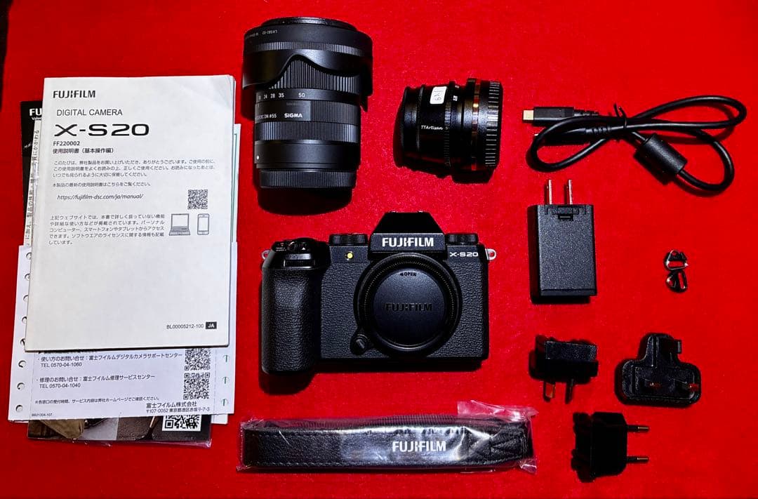 デジタルカメラ fujifilm x-s20 + lenses