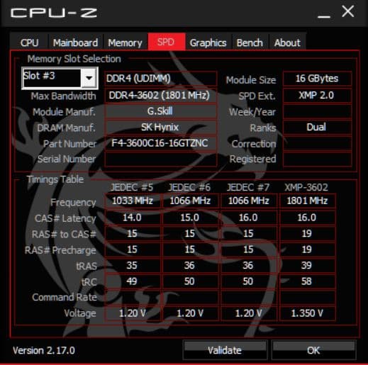 メモリー G.SKILL TRIDENT Z NEO DDR4 16GB 3600MHz