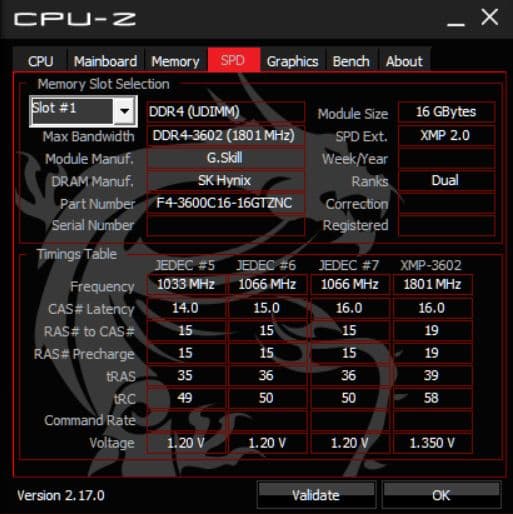 メモリー G.SKILL TRIDENT Z NEO DDR4 16GB 3600MHz