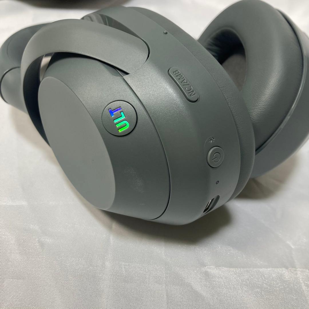 <極美品> Sony ワイヤレスヘッドホン グレー ケース付き ノイキャン