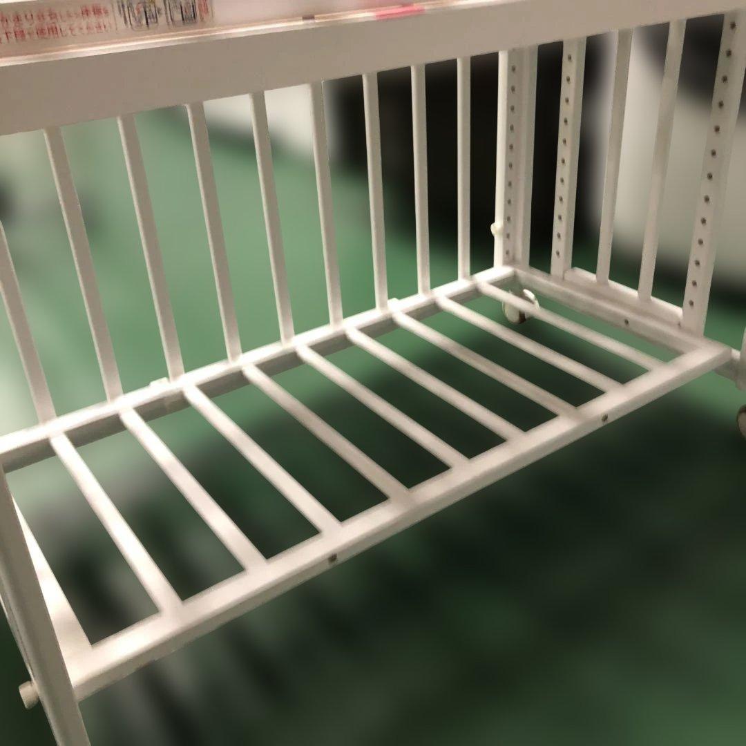 大和屋 そいねーる+ロング ベビーベッド ホワイト キャスター付き ベビー用品