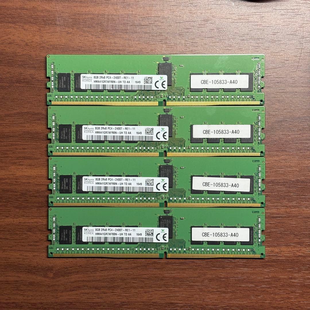 SK hynix メモリ 8GB×4枚（計32GB）／型番記載あり・動作品