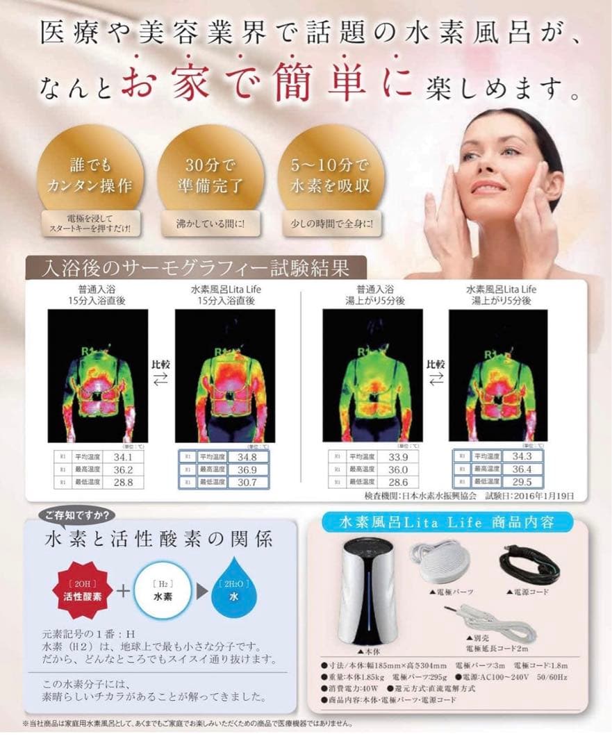 リタライフ　水素風呂　ver2 おうちサロン　新品