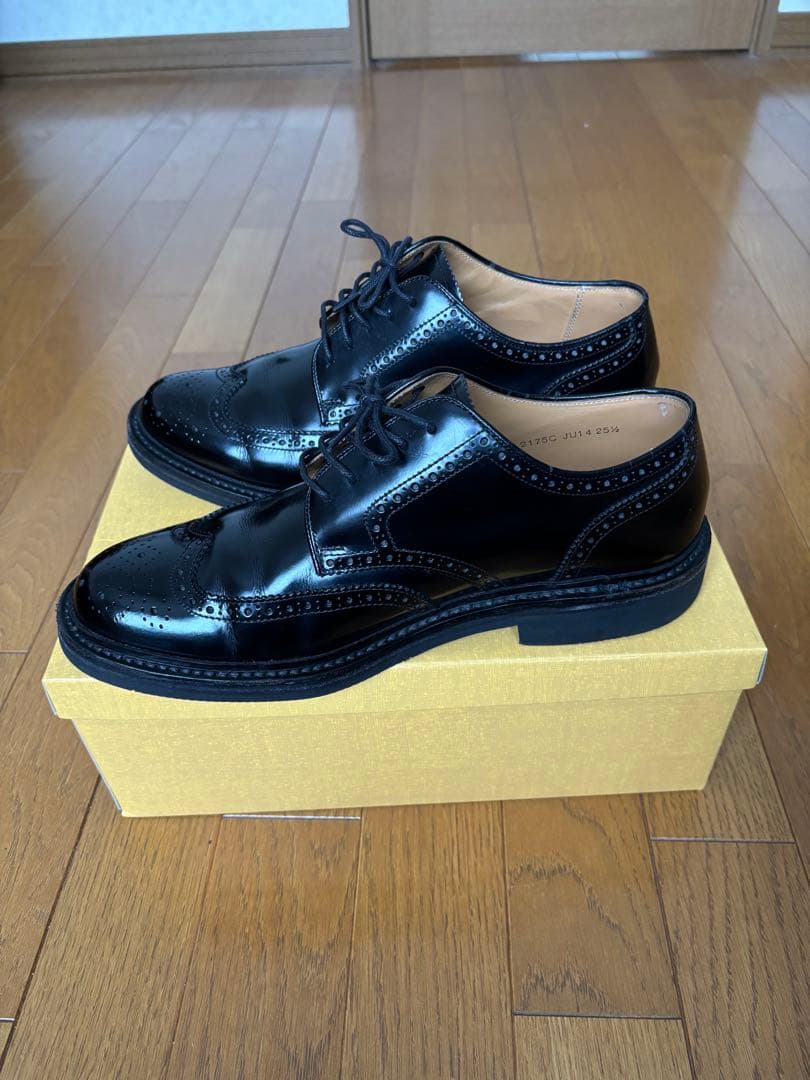 REGAL リーガル 革靴 ウィングチップ 黒25.5cm
