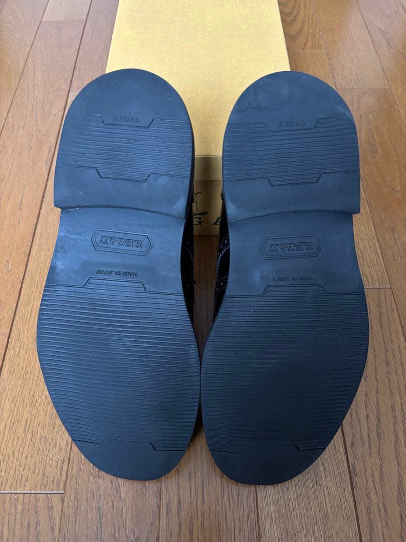 REGAL リーガル 革靴 ウィングチップ 黒25.5cm