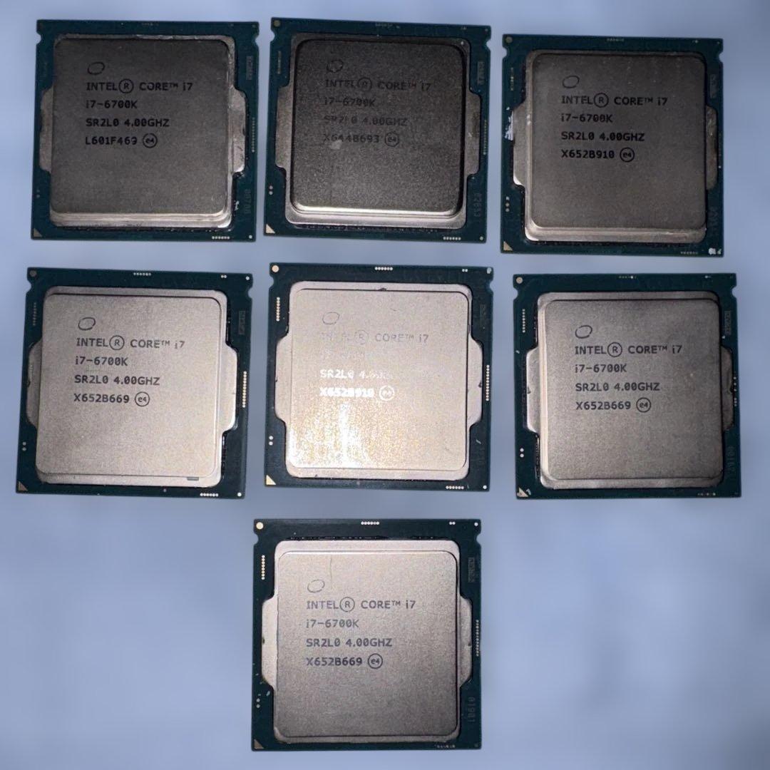 Intel Core i7-6700K CPU 7個セット(中古)