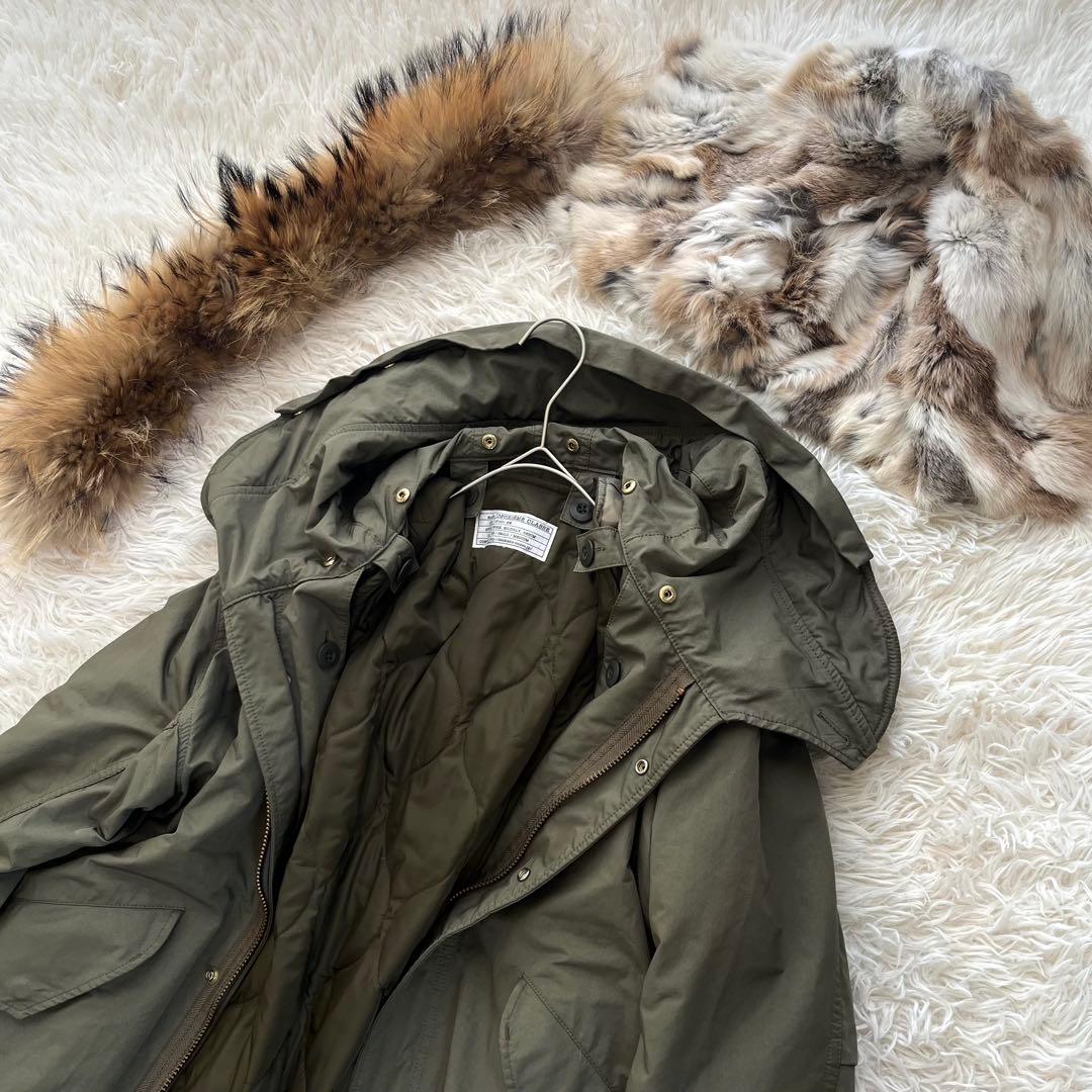 ドゥーズィエムクラス リアルファー ライナー付きモッズコート M65 4way