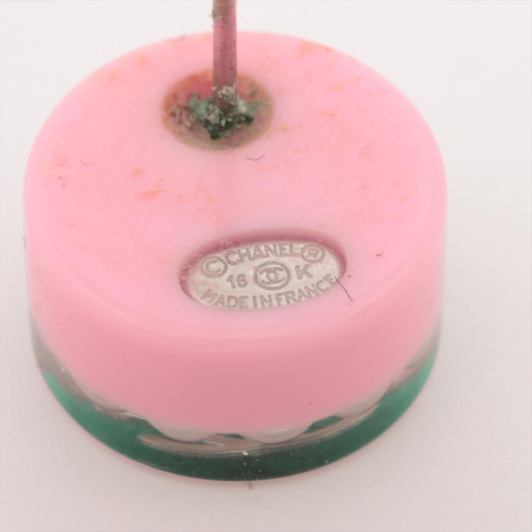 シャネル ピアス 【CHANEL】 クリアー ココマーク 16K ピンク