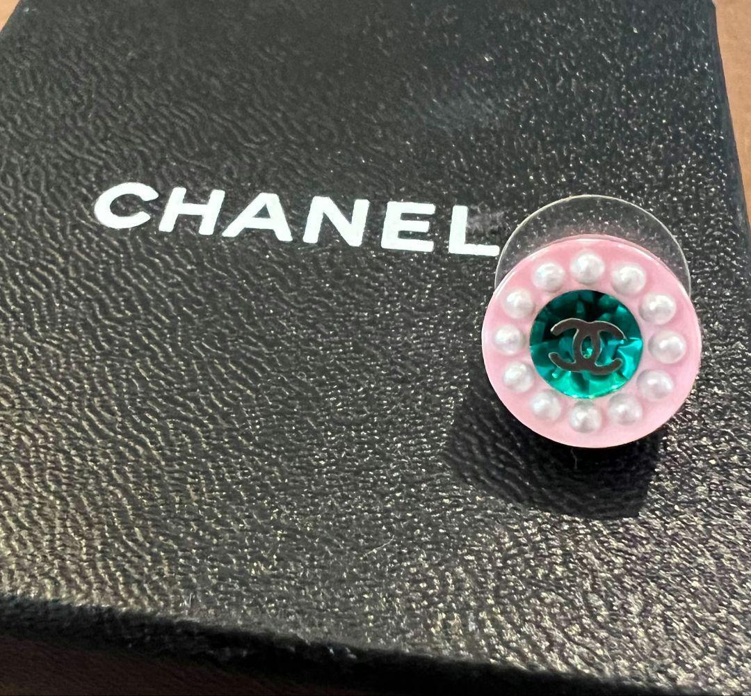 シャネル ピアス 【CHANEL】 クリアー ココマーク 16K ピンク