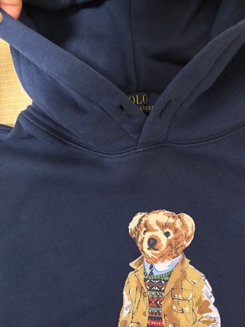 ラルフローレン ポロ ベアパーカーSメンズ　スウェット　紺