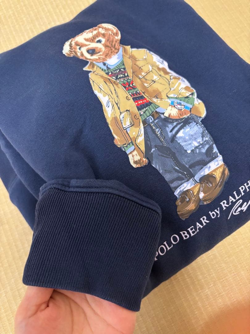 ラルフローレン ポロ ベアパーカーSメンズ　スウェット　紺