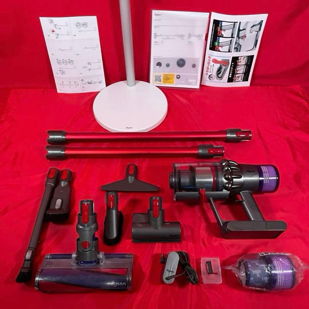 ダイソン⑥SV14V11 純正スタンド 純正２本のパイプ　ヘッド選択　補強トリガ