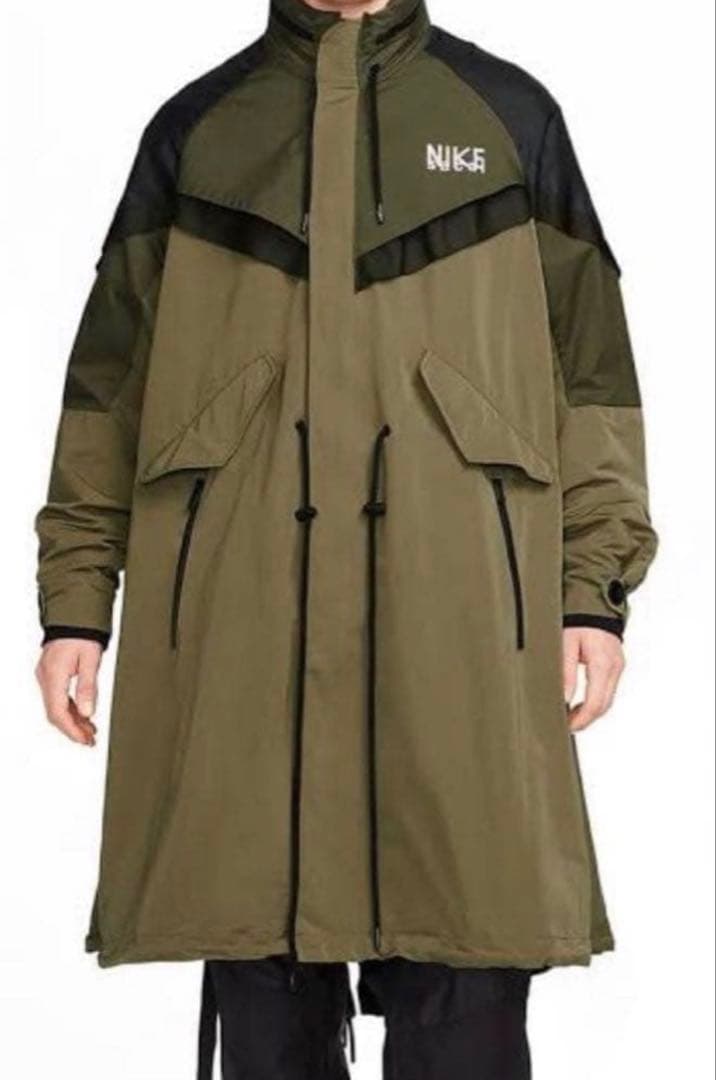 NIKE sacai モッズコート L オリーブグリーン