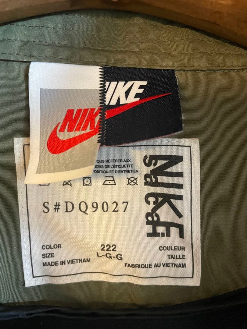 NIKE sacai モッズコート L オリーブグリーン