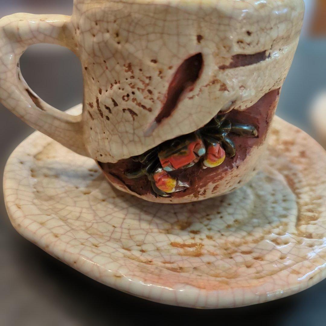 【入手困難】楽山焼 蟹 4点セット