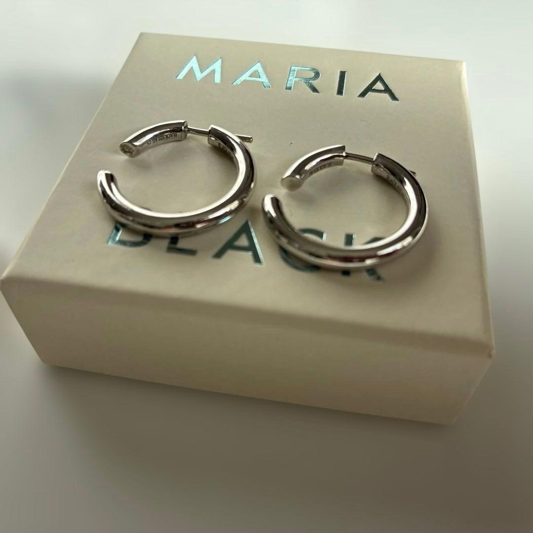 MARIA BLACK シルバー フープピアス×2