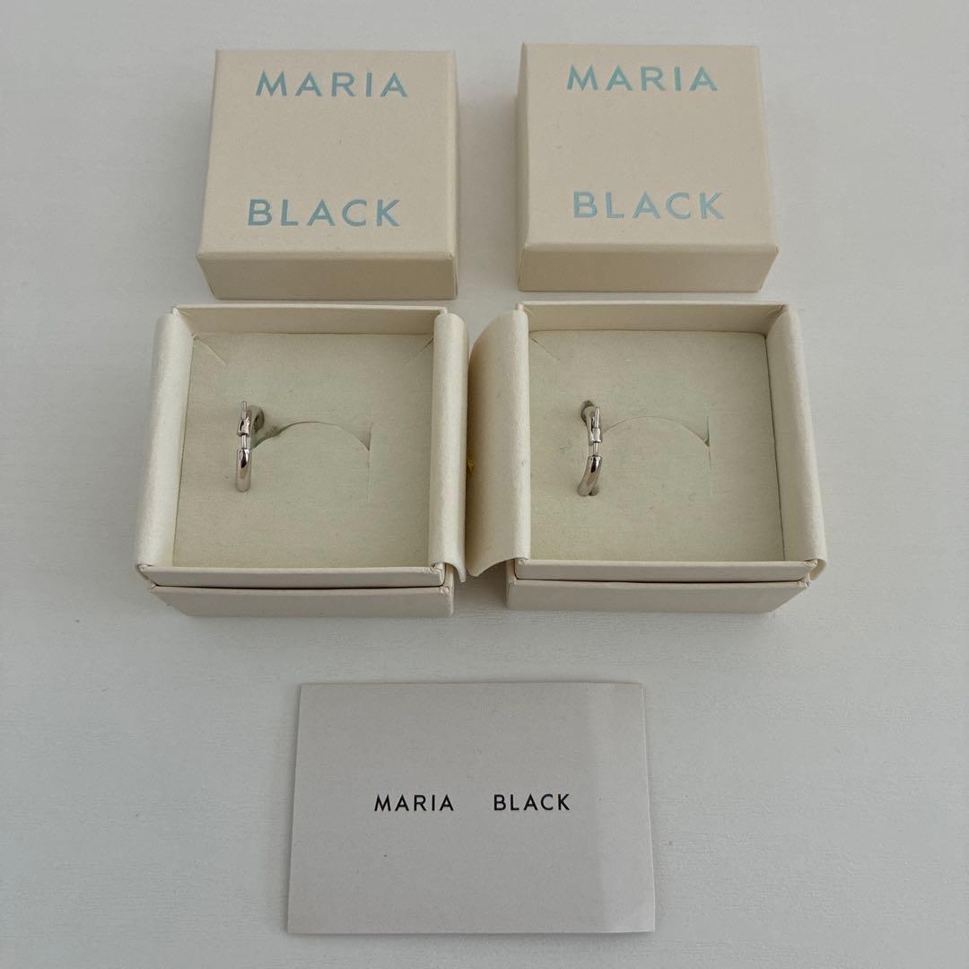 MARIA BLACK シルバー フープピアス×2