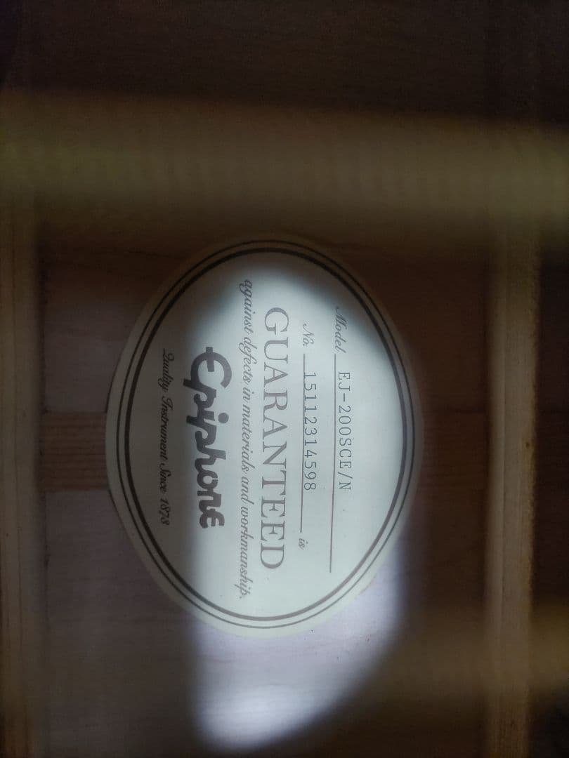 Epiphone EJ-200 sce エレアコ　美品