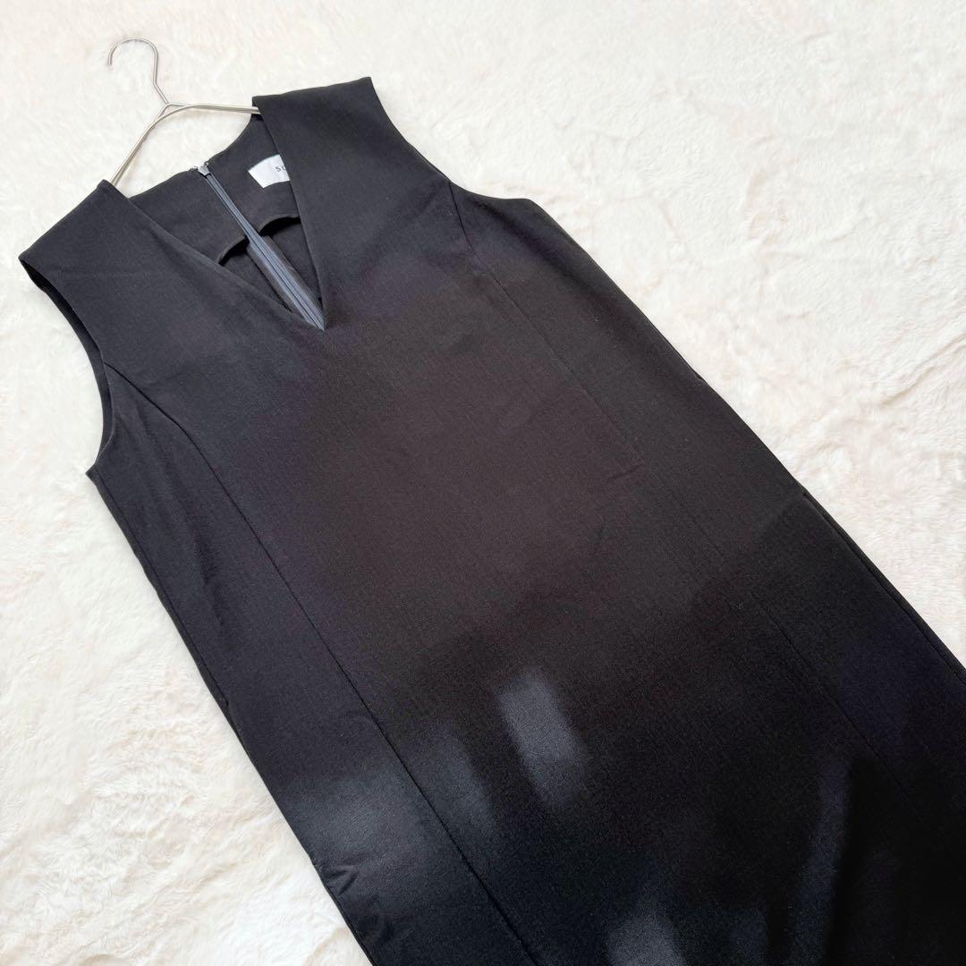 未使用級✨ソージュ　ウールライクジャンパースカート　ブラック　M 現行品