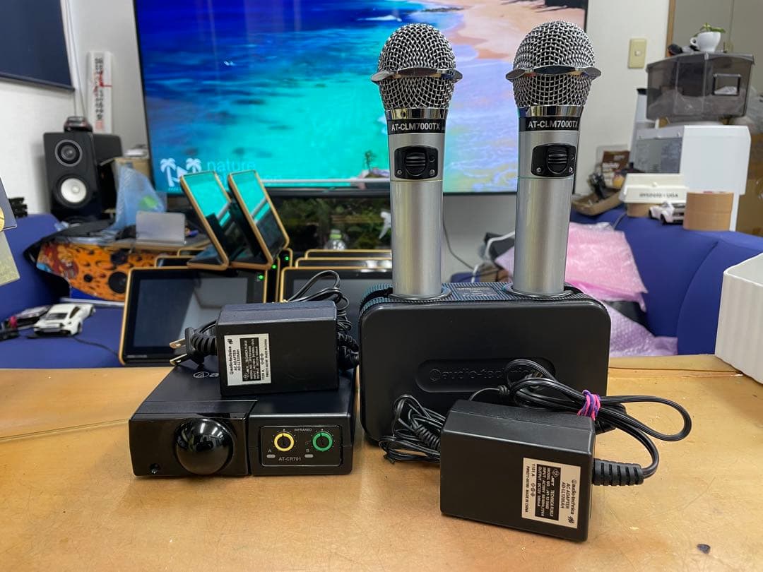 オーディオテクニカ赤外線ワイヤレスセット　CR701+CLM7000TX極上！