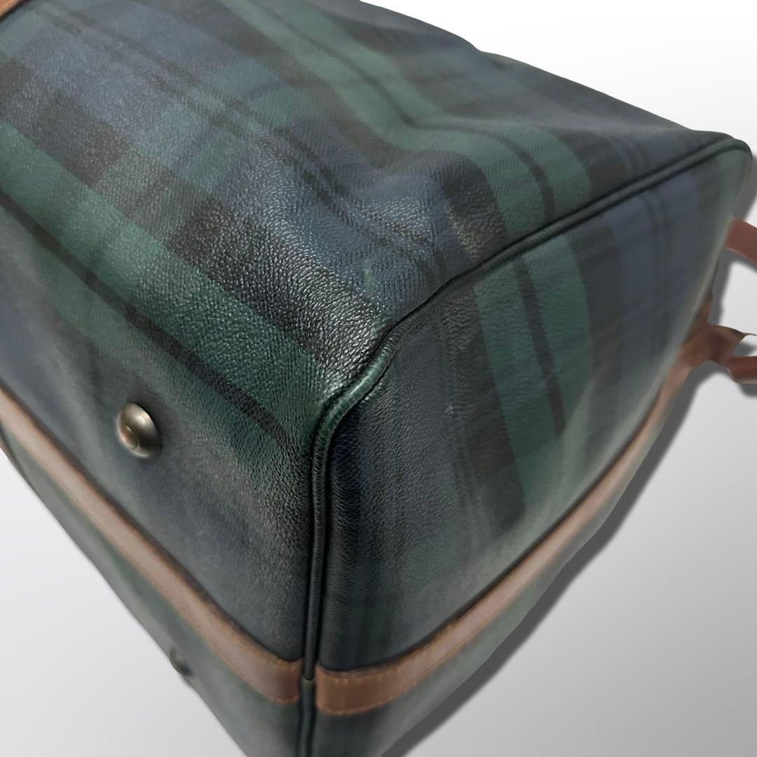 き*ろ様 ラルフローレン レザーPVC 2way ブラックウォッチ 大容量ボスト