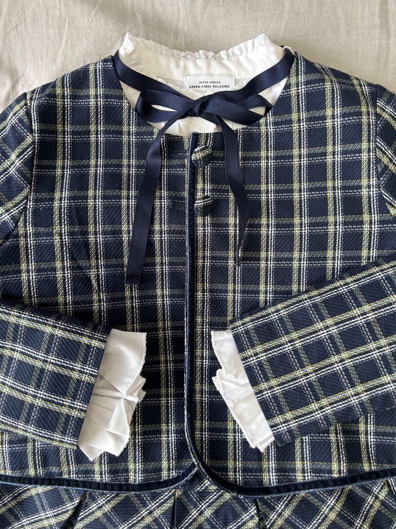 ビームス　グリーンレーベル　セレモニー　フォーマル　120cm チェック