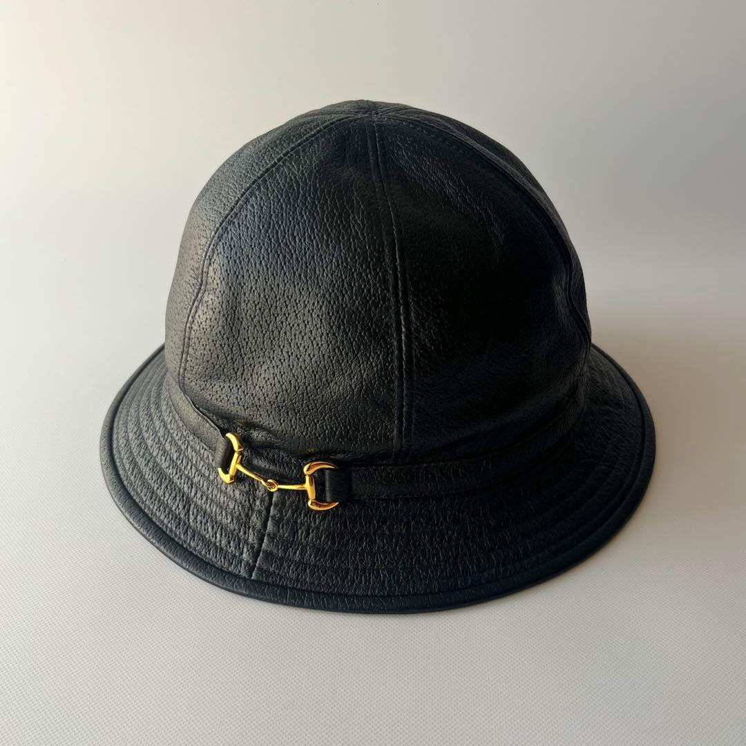 GUCCI グッチ ホースビット レザー バケットハット