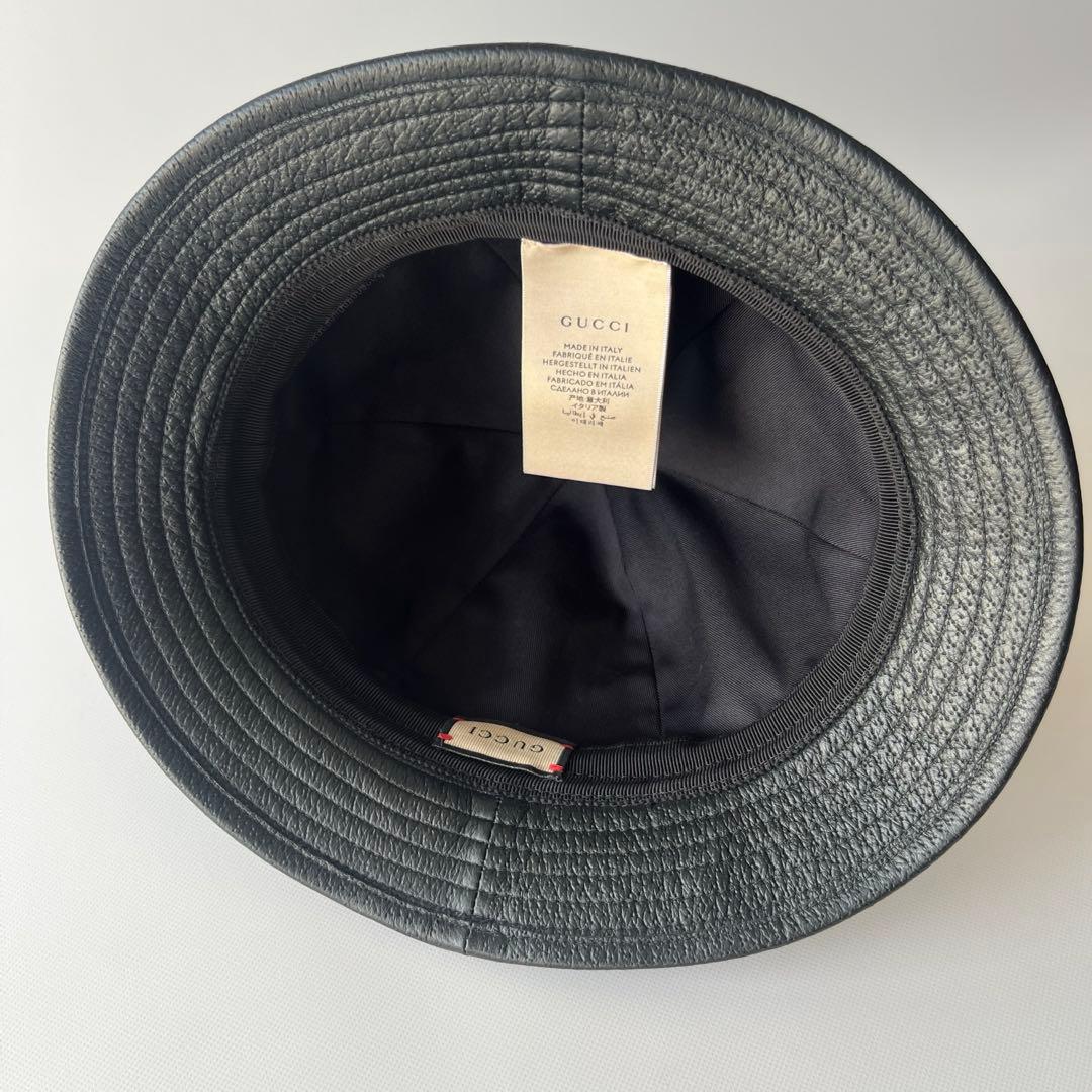 GUCCI グッチ ホースビット レザー バケットハット