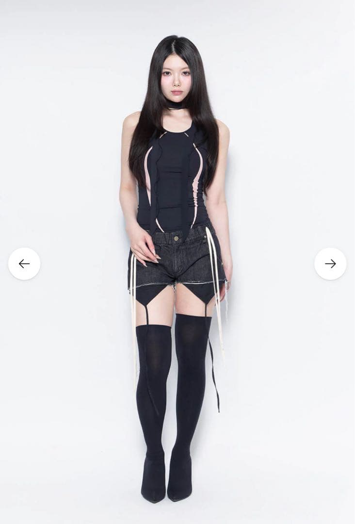 S garter denim shorts Theredthread Mサイズ